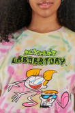 Camiseta tie dye manga corta estampado de El Laboratorio de Dexter.