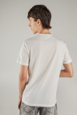Camiseta crema clara manga corta con estampado de Los Picapiedra
