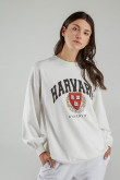 Buzo cuello redondo, con estampado en frente y manga, de Harvard