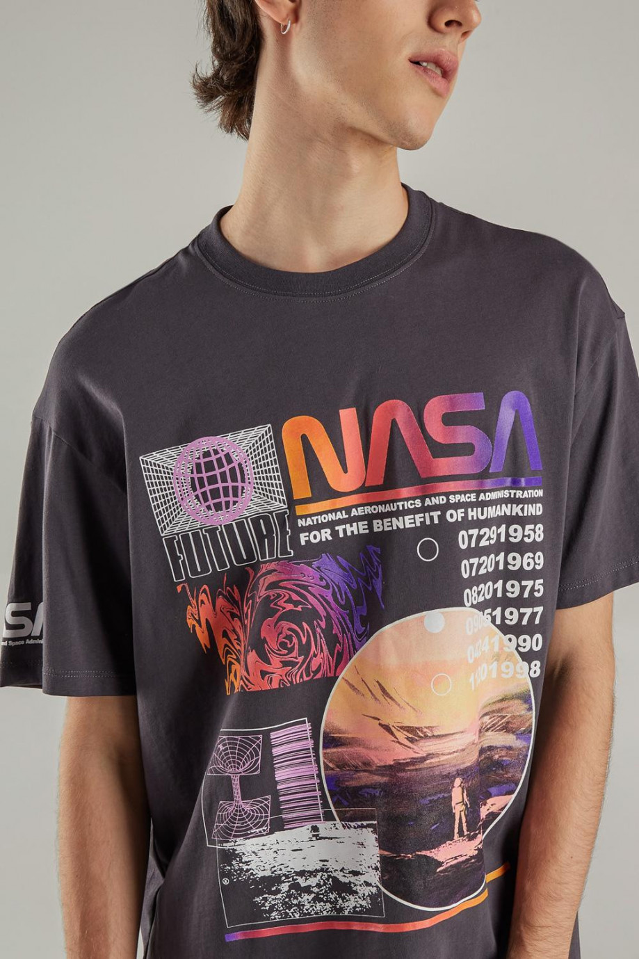 Camiseta manga corta estampada de NASA