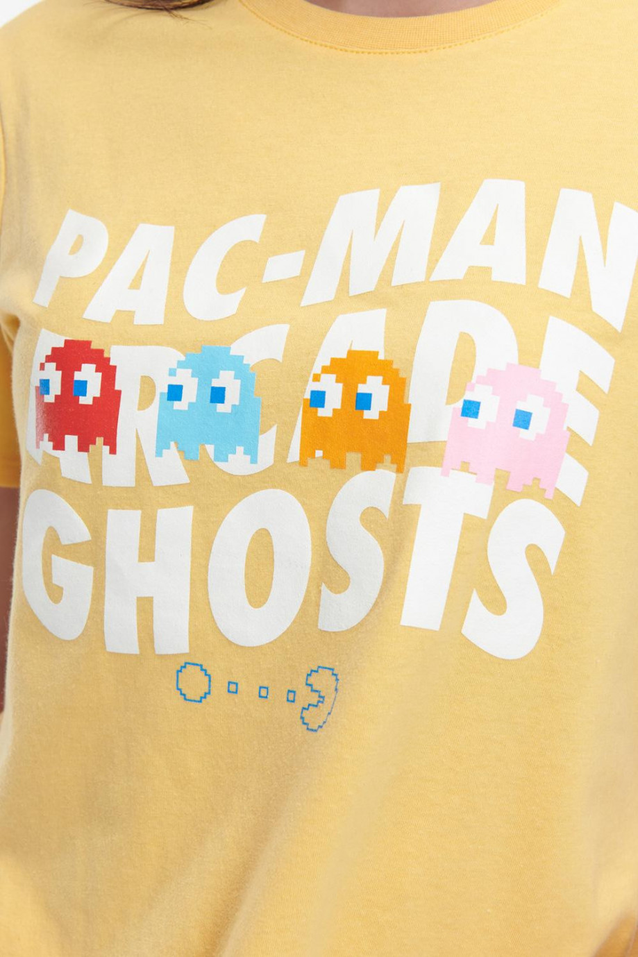 Camiseta manga corta amarilla con estampado de PacMan