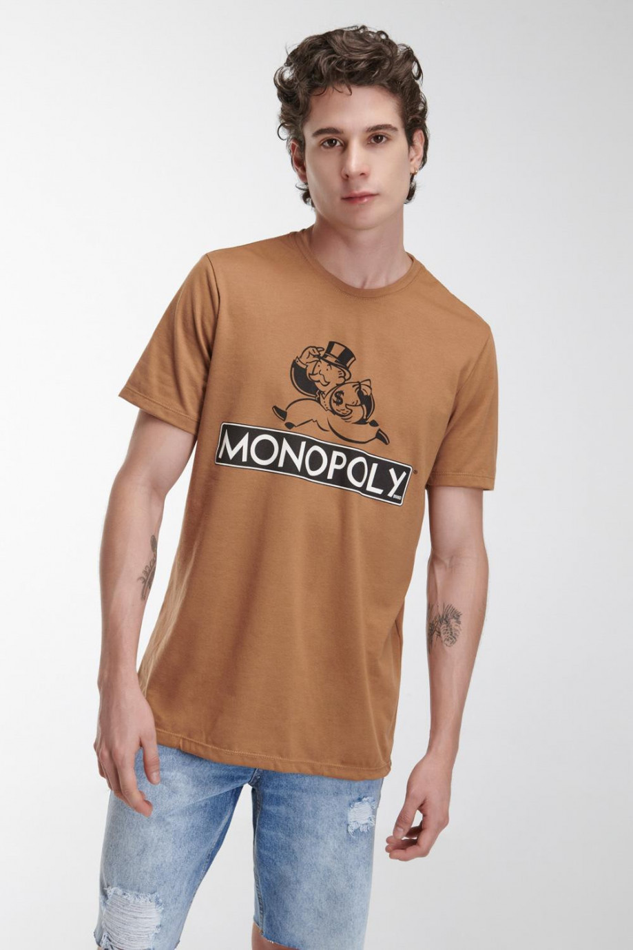 Camiseta manga corta, estampado de Monopolio.