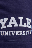 Bermuda deportiva azul oscuro con estampado blanco de Yale