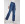Jean 90S azul oscuro tiro alto bota ancha