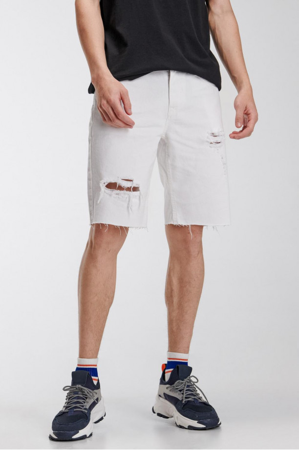 Moda Pantalones Bermudas Bermuda blanco puro elegante Denim Co 