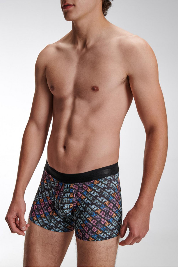 B xer brief negro con estampados coloridos de Star Wars