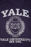 Camiseta corta, con estampado en frente, de Yale