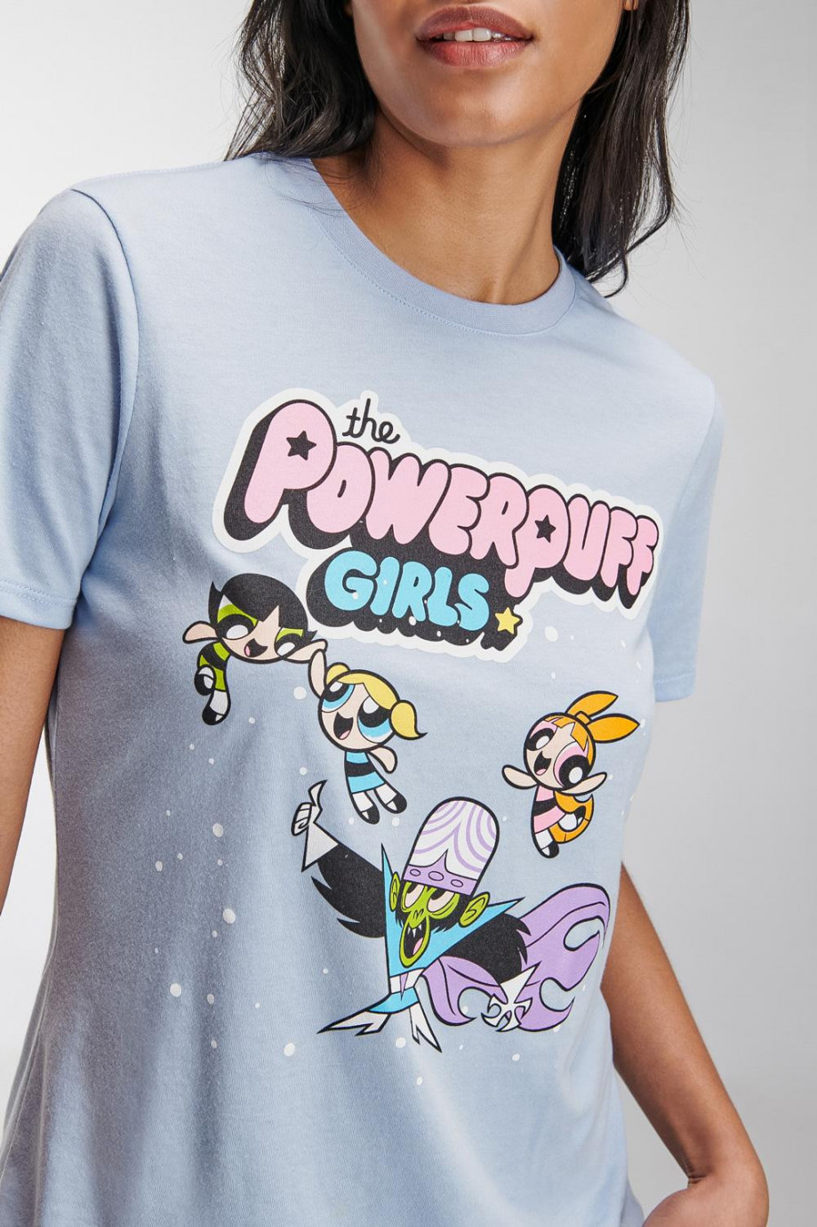 Camiseta manga corta, estampado de Chicas Superpoderosas.