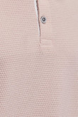 Camiseta polo rosada manga corta con cuello tejido