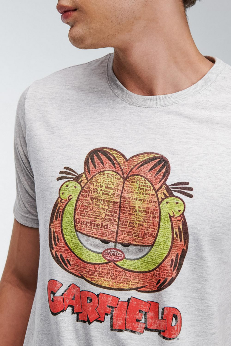 Camiseta manga corta, estampada de Garfield.