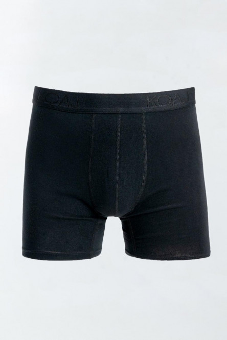 Bóxer negro midway brief-largo con elástico contramarcado