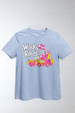 Camiseta manga corta azul claro con estampado de Wacky Races