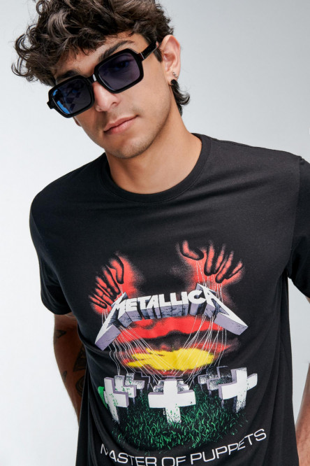 Camiseta manga corta estampada de Metallica.