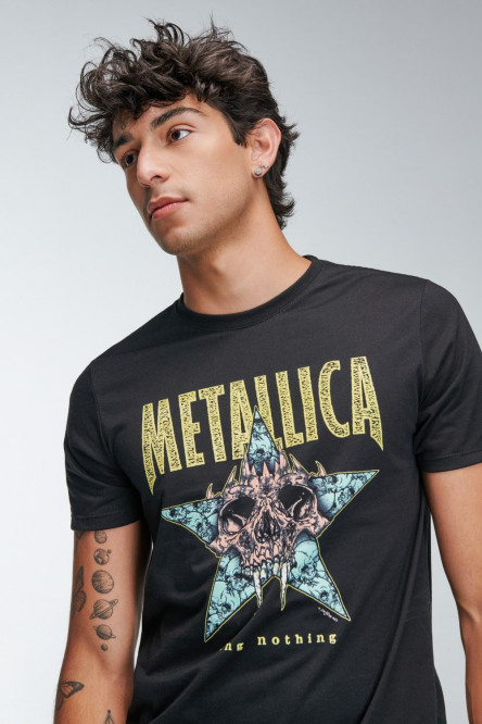 Camiseta manga corta estampada de Metallica.