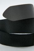 Cinturón reversible negro con hebilla metálica cuadrada