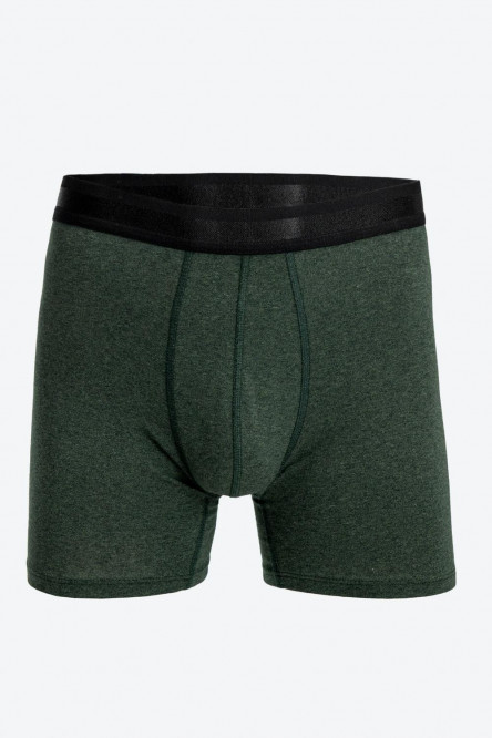 Bóxer midway brief verde medio con elástico negro en la cintura