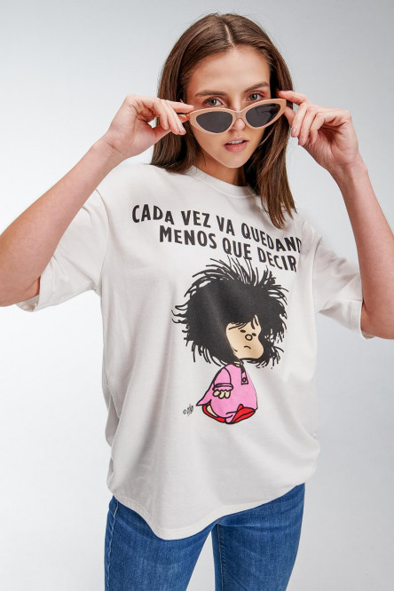 Camiseta, con estampado de Mafalda
