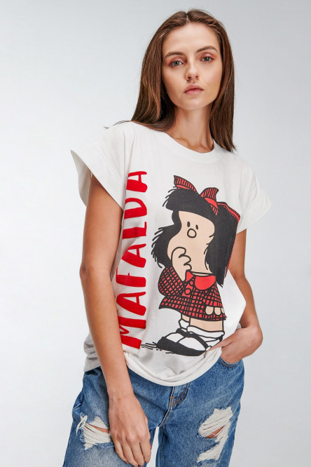 Camiseta, con estampado en frente de Mafalda