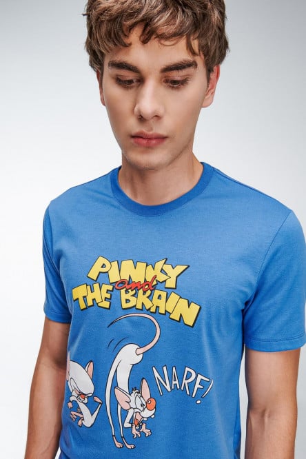Camiseta, con estampado en frente, de Pinky & Cerebro
