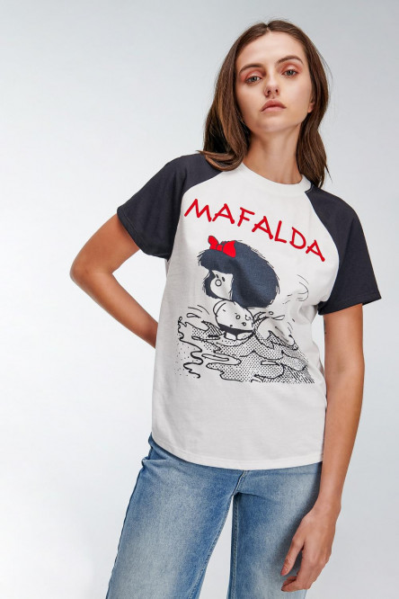 Camiseta, con estampado de Mafalda