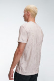 Camiseta manga corta unicolor con diseños estampados