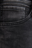 Jean tiro bajo súper skinny gris oscuro con botón en pretina
