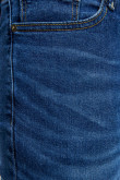 Jean azul oscuro súper skinny tiro bajo con detalles en láser