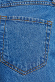 Jean azul oscuro 90´S con bota ancha, rotos y diseños
