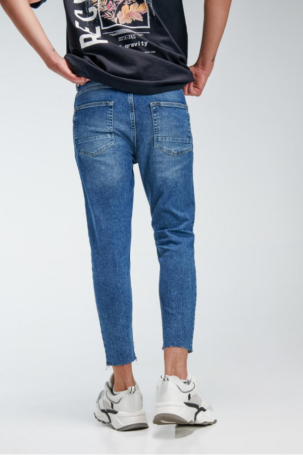 ONLTROY NOOS corte carrot, al tobillo Jeans de talle alto, Azul intermedio