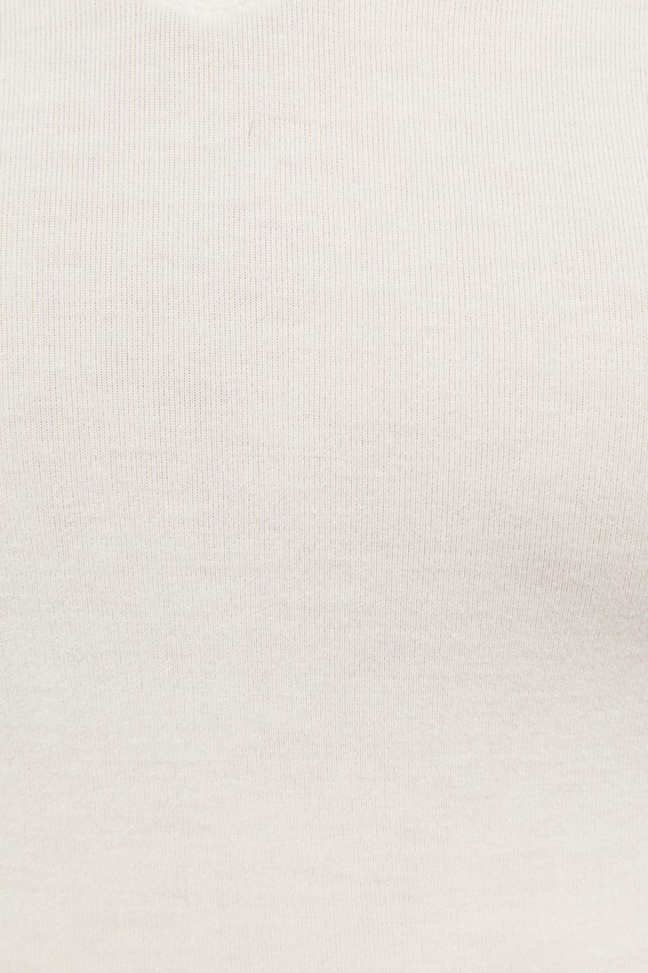 Camiseta cuello en V unicolor con mangas cortas