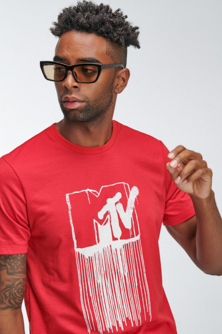 Camiseta manga corta, con estampado de MTV