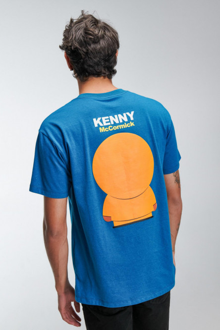 Camiseta manga corta azul oscura con estampados de South Park