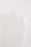 Bóxer blanco tipo brief con elástico con letras contramarcadas