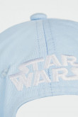 Cachucha azul clara con visera curva y diseños de Star Wars