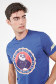 Camiseta azul medio con estampados de Kung Fu Panda y manga corta