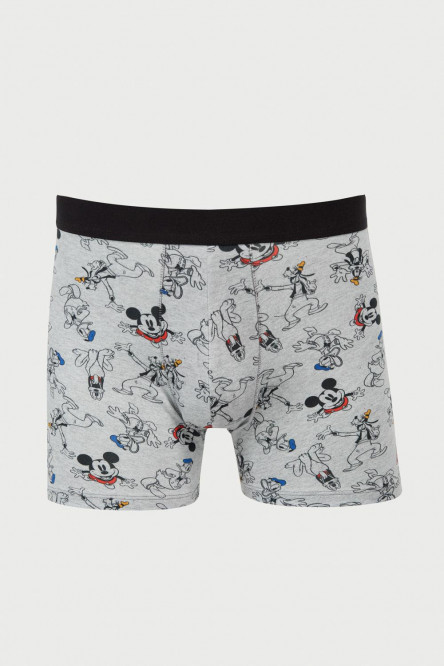 Bóxer brief gris medio con diseños de Mickey