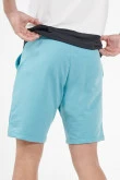 Bermuda deportiva unicolor con bolsillos laterales