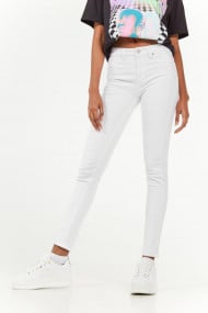 Pantalones blancos mujer online tiro alto