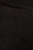 Falda en jean tiro alto negra con bordes deshilados