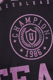 Camiseta manga corta unicolor con estampado college de letras