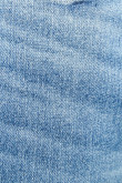 Jean tiro bajo slim azul medio con desgastes de color y 5 bolsillos