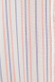 Blusa unicolor a rayas manga larga con cuello camisero
