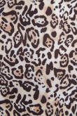 Blusa cuello redondo kaki con diseños de animal print