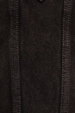 Chaqueta negra en jean oversize con botones metálicos