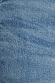 Jean skinny azul claro tiro bajo con botón metálico en la cintura