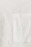 Camiseta manga corta unicolor con bolsillo de parche en frente