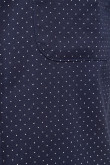 Camisa unicolor manga larga con estampado de puntos