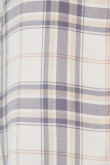 Blusa unicolor manga corta con estampado continuo de cuadros
