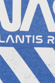 Camiseta azul medio manga corta con diseño de NASA estampado