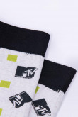 Bóxer Midway brief gris con estampados de MTV